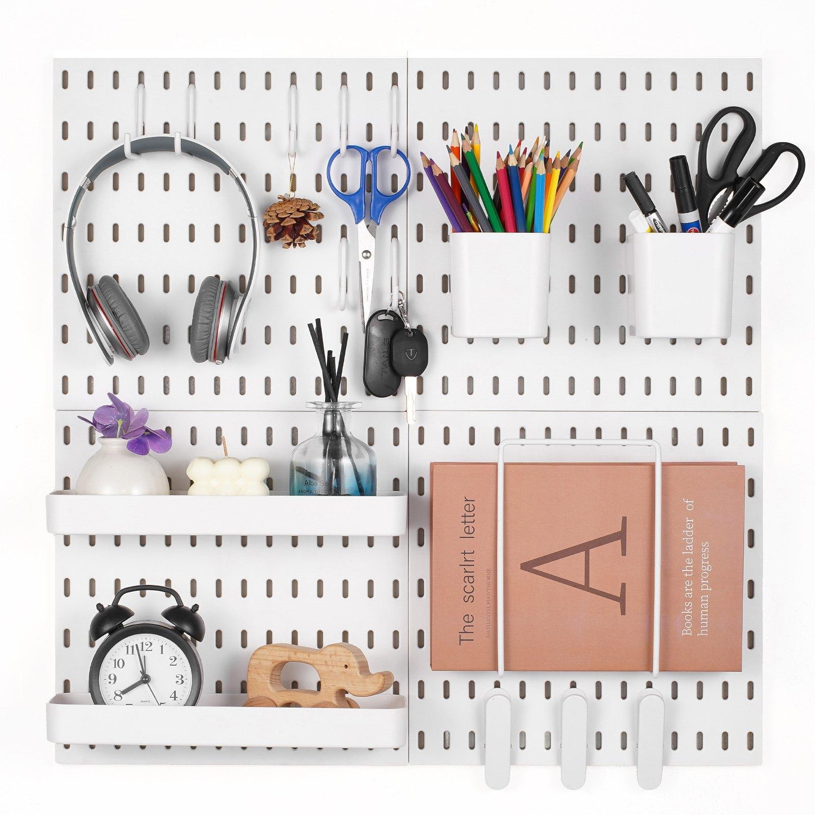 Pegboard Office Organizer - Модульный пластиковый настенный органайзер-перфорированная панель, комбинированный
