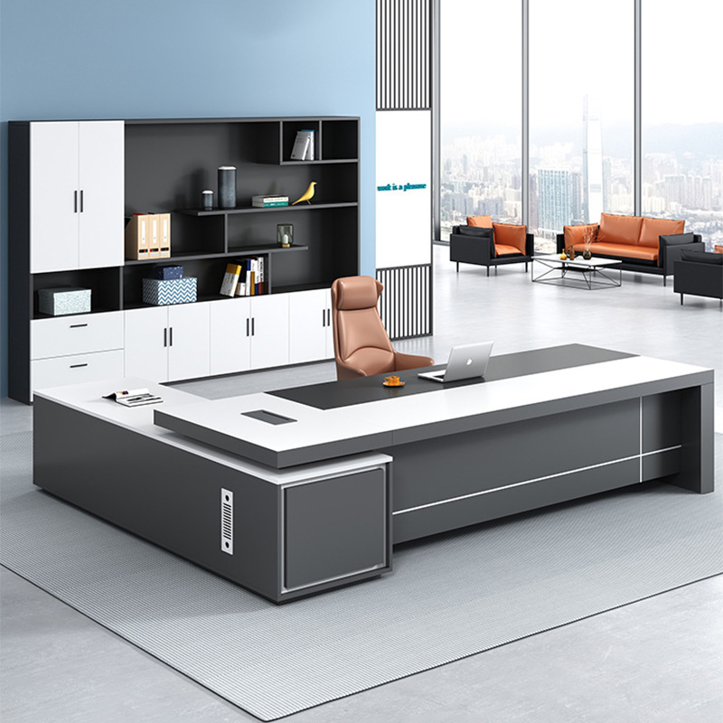 Xh Office Furniture - Белый комплект мебели для руководителя: простой