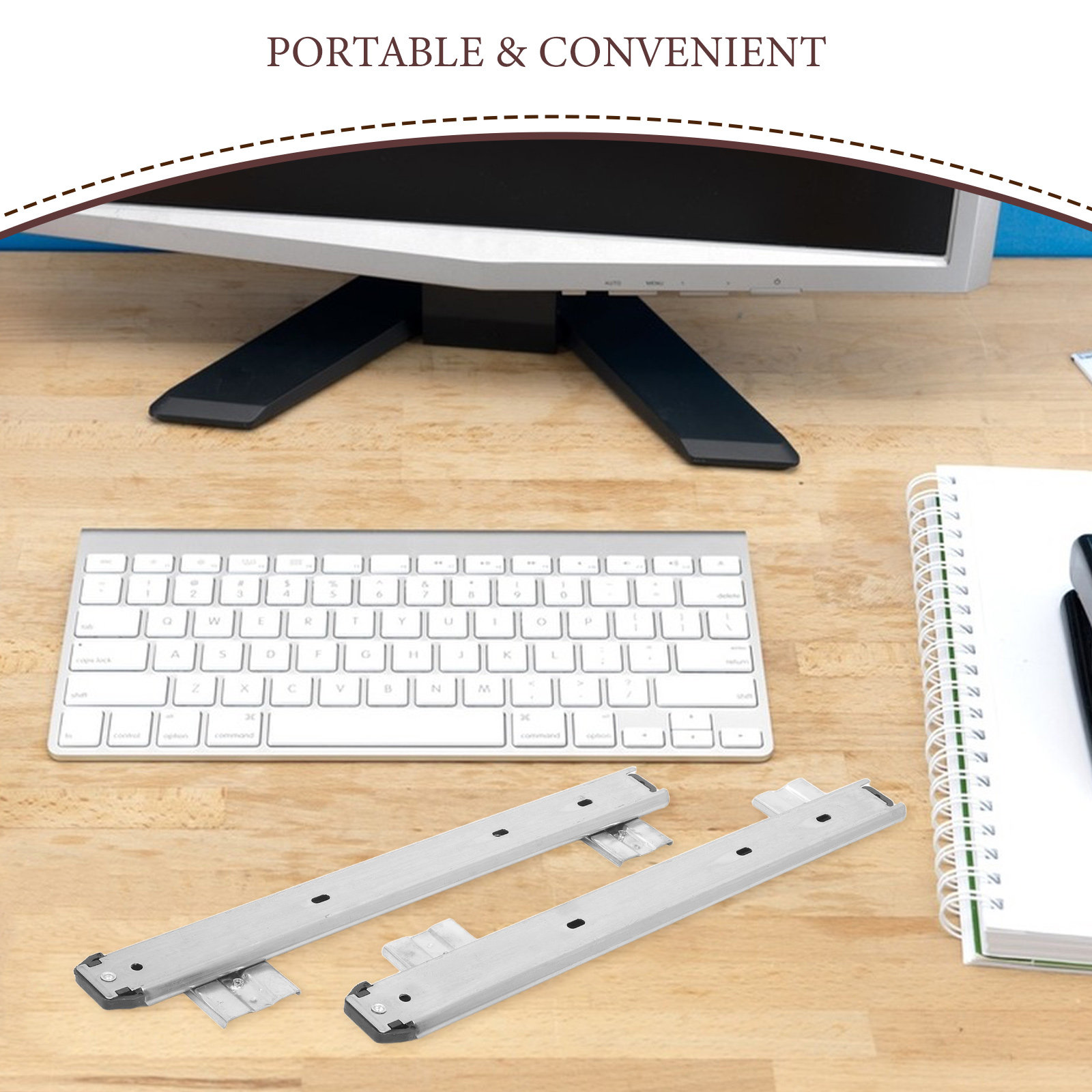 2 шт. металлических направляющ – обзор и цена Keyboard Drawer Under