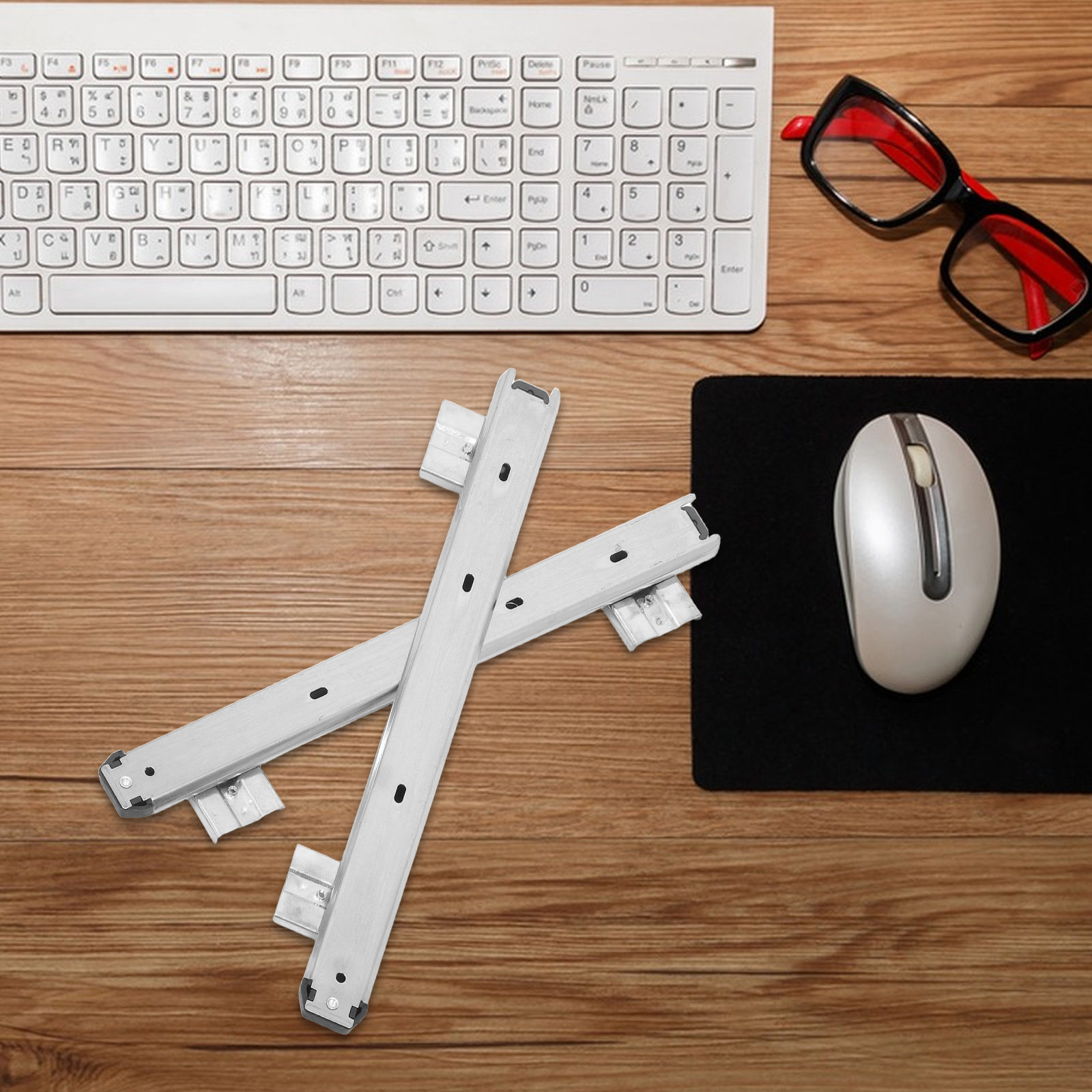 2 шт. металлических направляющ – обзор и цена Keyboard Drawer Under