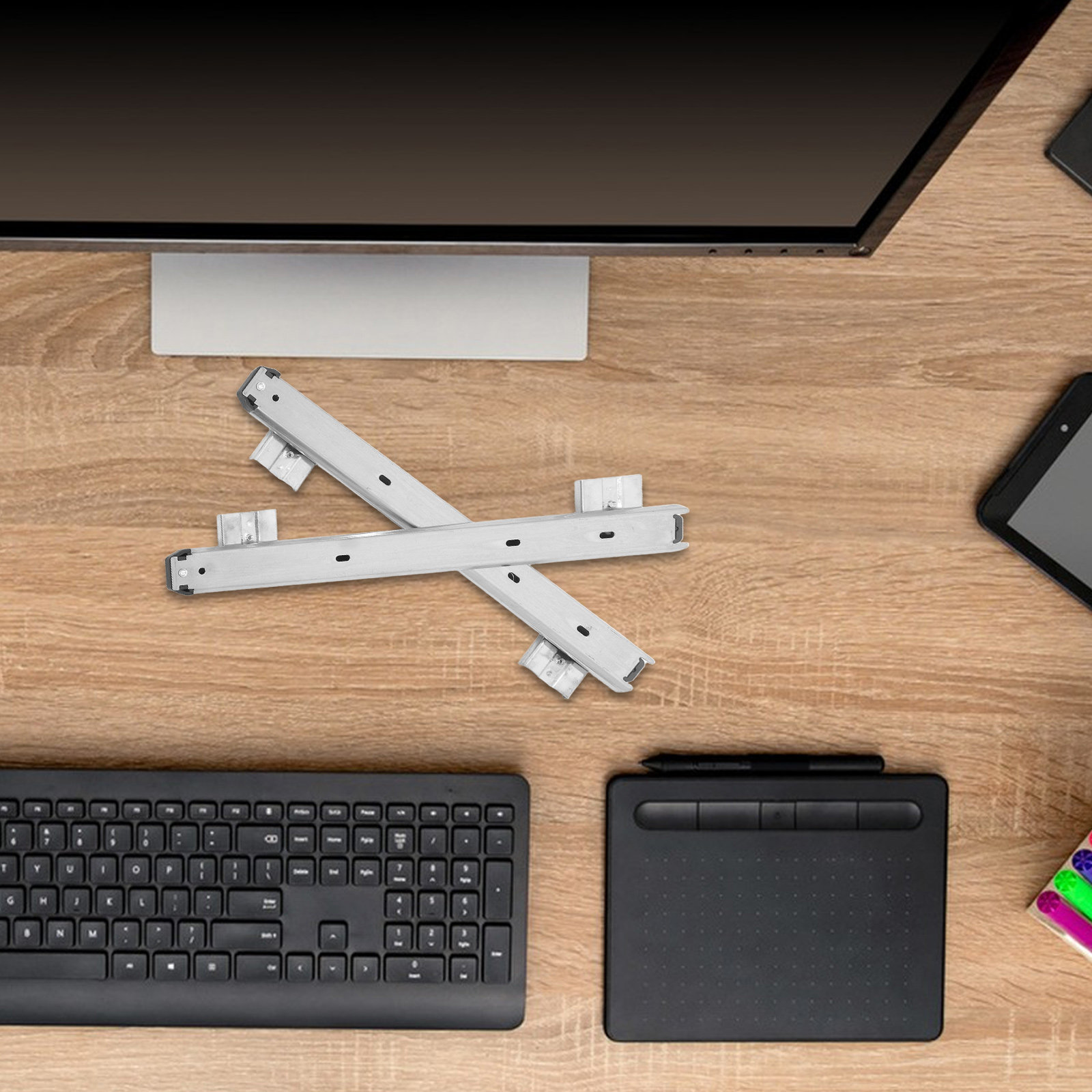 2 шт. металлических направляющ – обзор и цена Keyboard Drawer Under