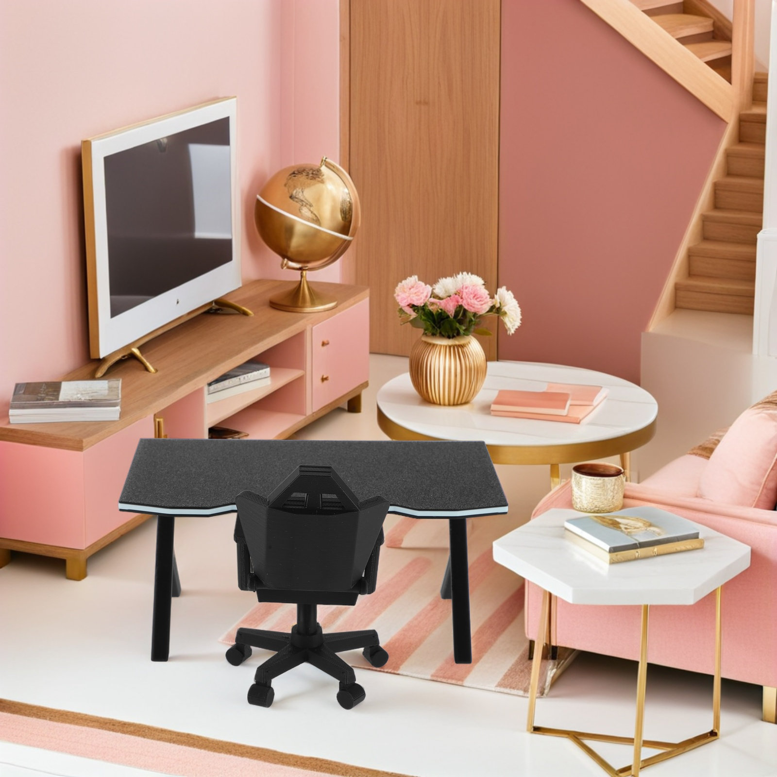 1 комплект миниатюрного игрово – обзор и цена Office Furniture Set