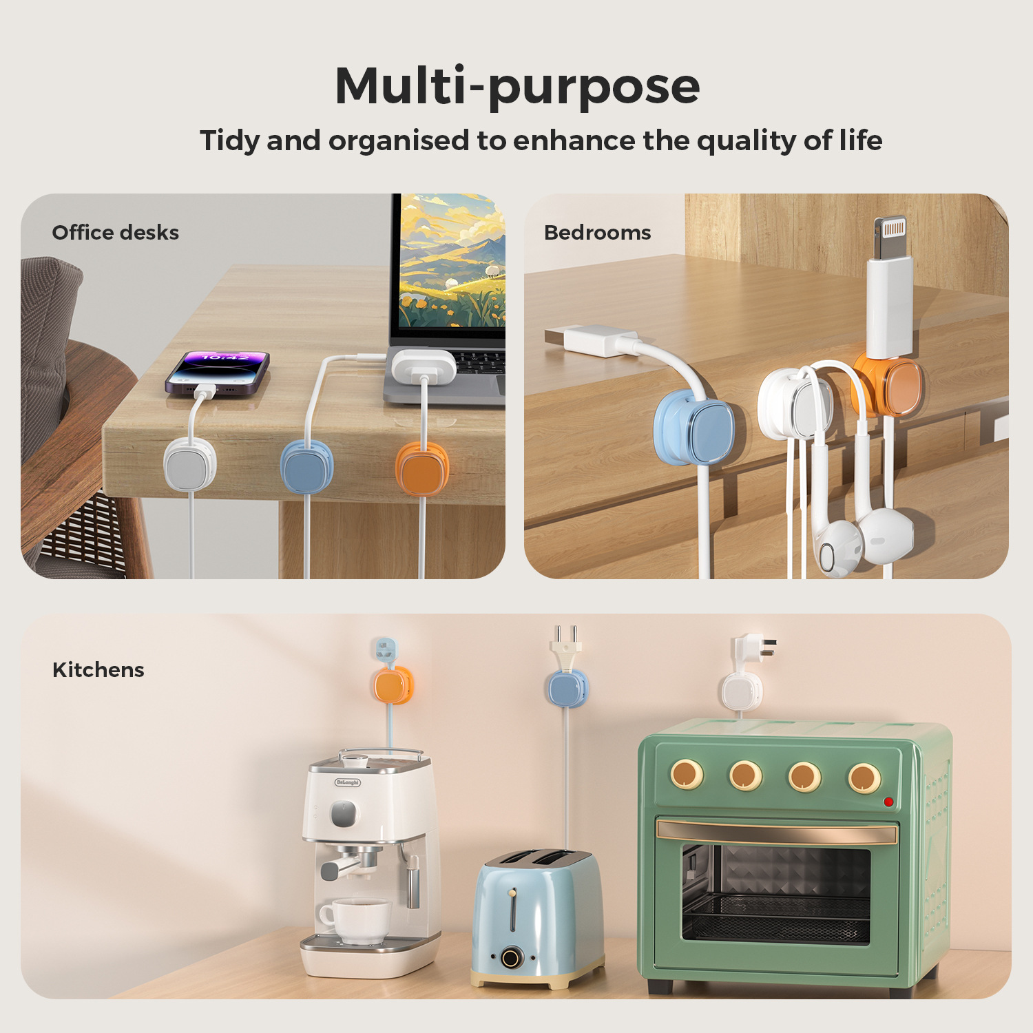 Клейкий органайзер для кабеля  – обзор и цена Pegboard Office Organizer
